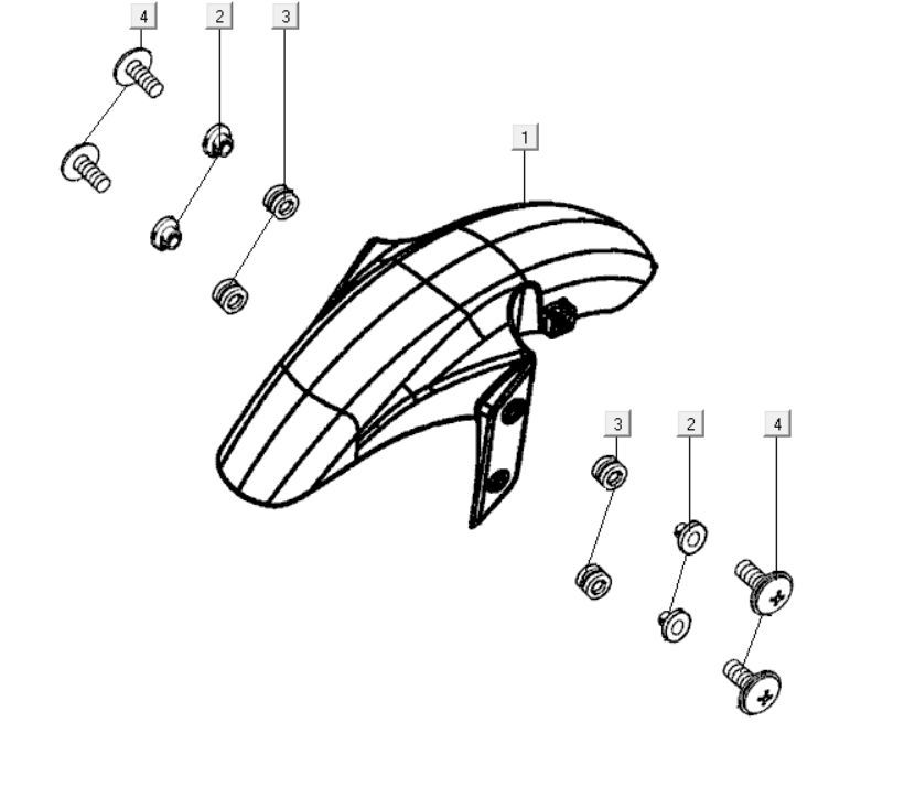 Kotflügel vorne Kymco K-Pipe 125cc