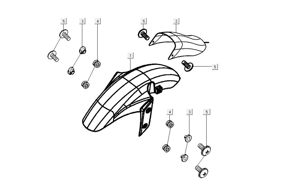 Kotflügel vorne Kymco K-Pipe 4-Takt Weiß