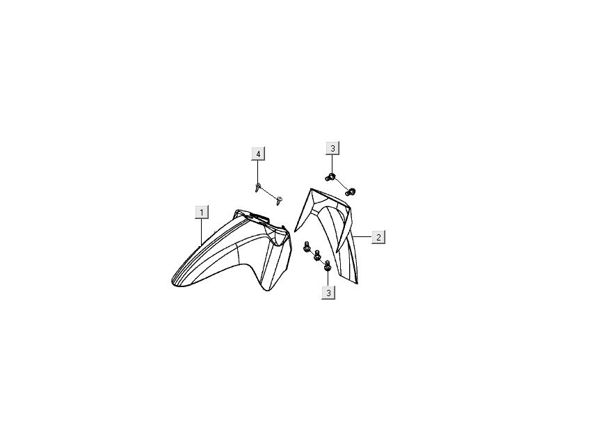 Kotflügel vorne Kymco Nexxon 4-Takt dunkelgrau