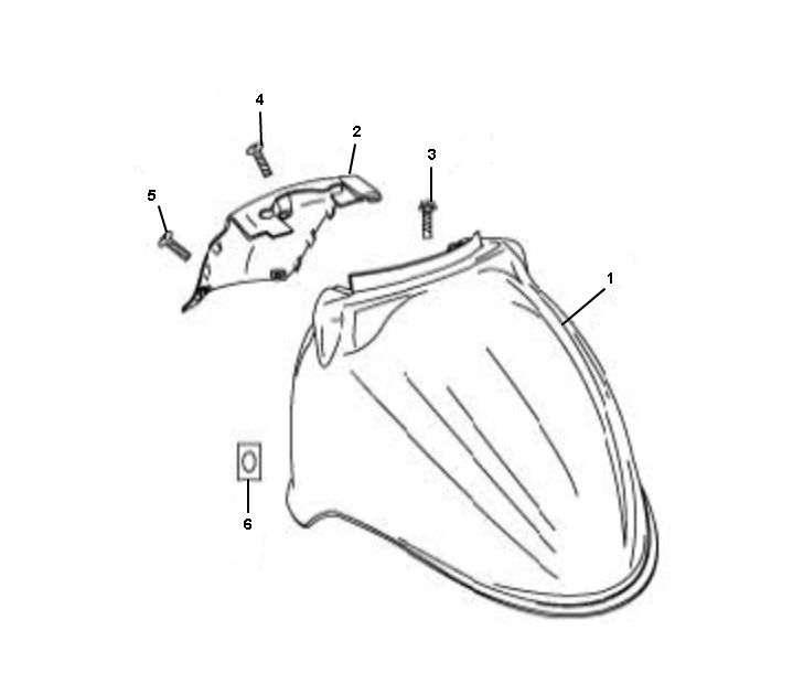 Kotflügel vorne Rover Fun 4-Takt