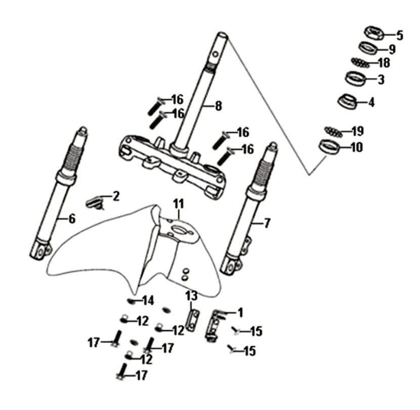Kotflügel vorne Sym Symphony ST euro4 (GY-010U) mattgrau