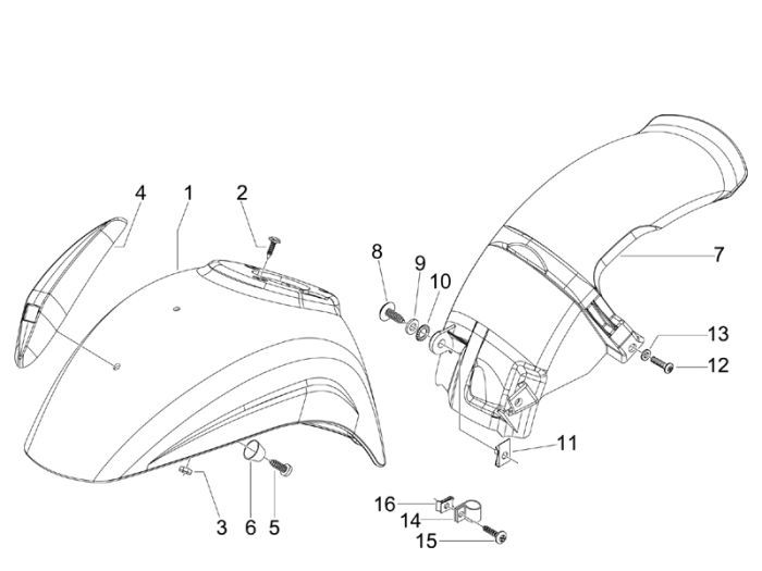 Kotflügel vorne Vespa S 2-Takt red dragon 894