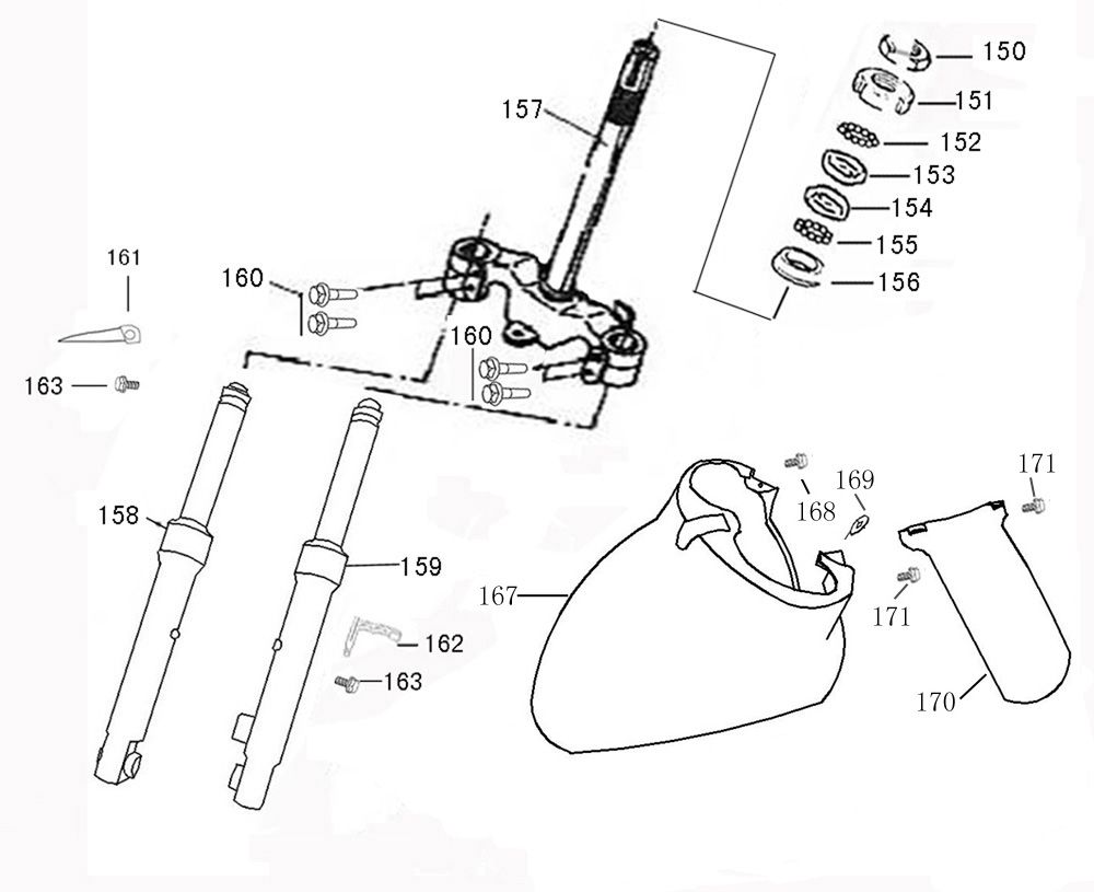 Vordergabel-Schutzblech BTC Riva II rot
