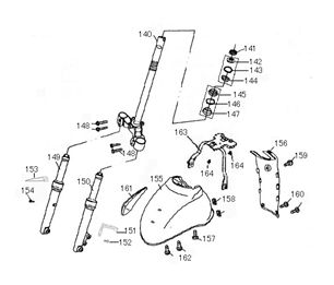 Vordergabel-Kotflügel China Pico creme