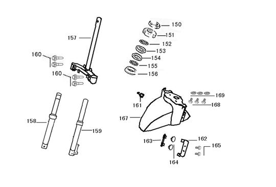 Vordergabel-Kotflügel Senzo RivalUX S rot