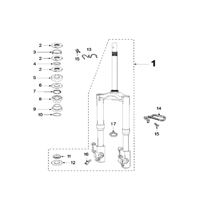 Telegabel - Headset Peugeot Speedfight 3 LC grau