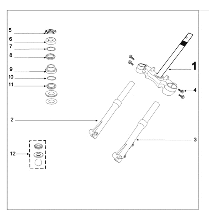 Vordergabel - Peugeot Tweet altes Headset schwarz