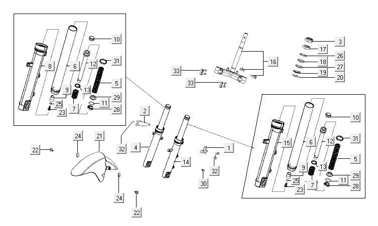Vordergabel AGILITY CITY 16 4T 150