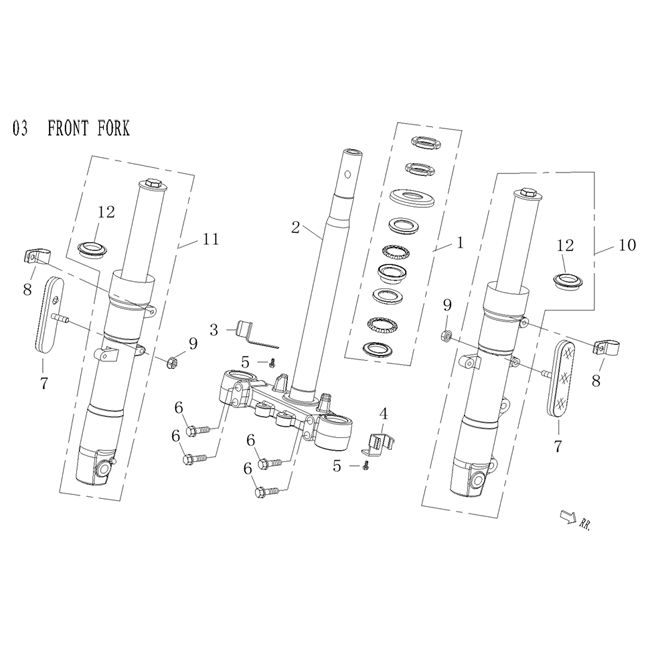 Vordergabel Agm Qube