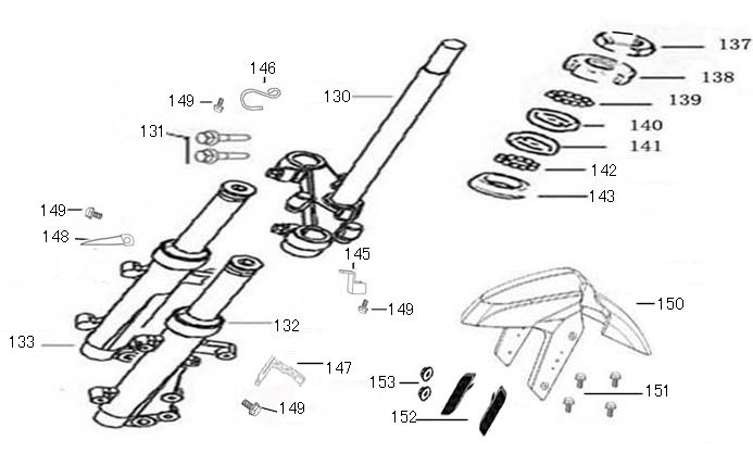 Vordergabel AGM R8 flach mattes Anthrazit