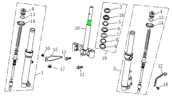 Telegabel China Ape50 braun