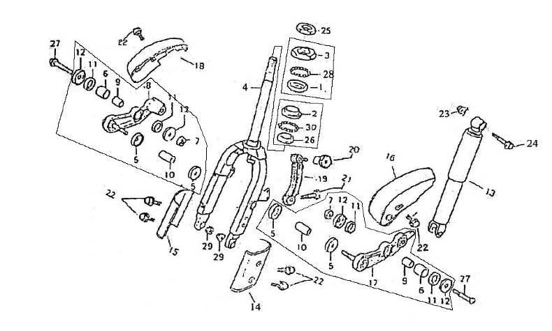 Vordergabel Eagle-Wing Torino 125cc