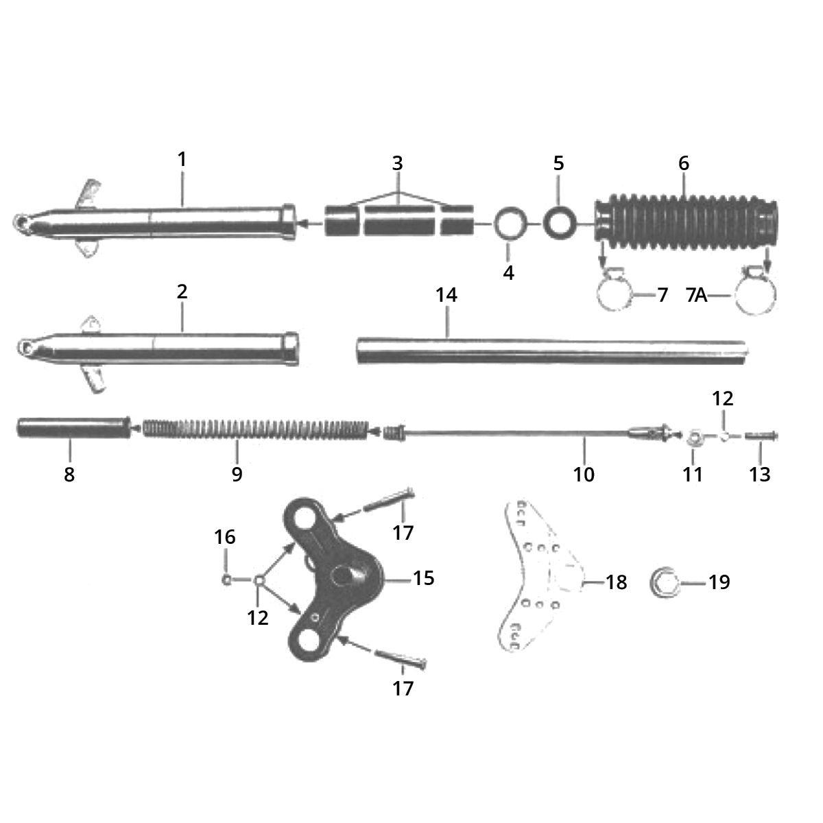 Zundapp GTS 50 517-40L5 Vorderradgabel