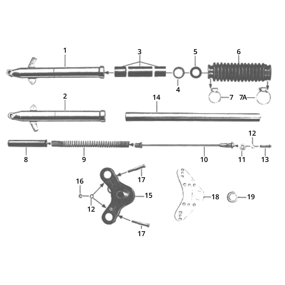 Zundapp GTS 50 517-400L0 Vorderradgabel