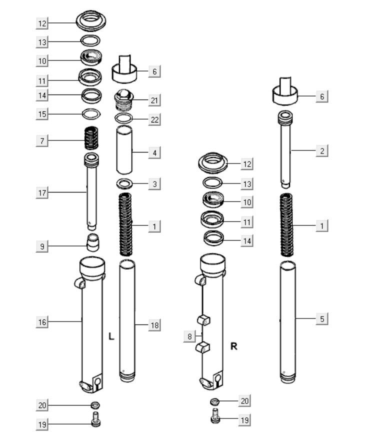 Vordergabel Kymco Myroad 700i