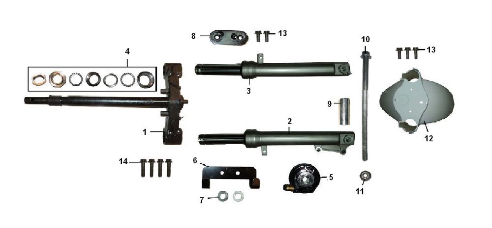 Vordergabel Riva Sport VX50S 4-Takt