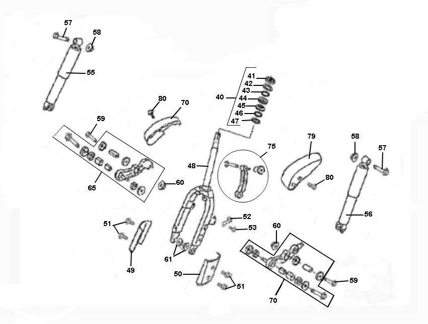 Vordergabel Rover Classic 4-Takt