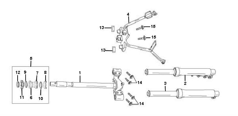 Vordergabel Sachs 49er 4-Takt