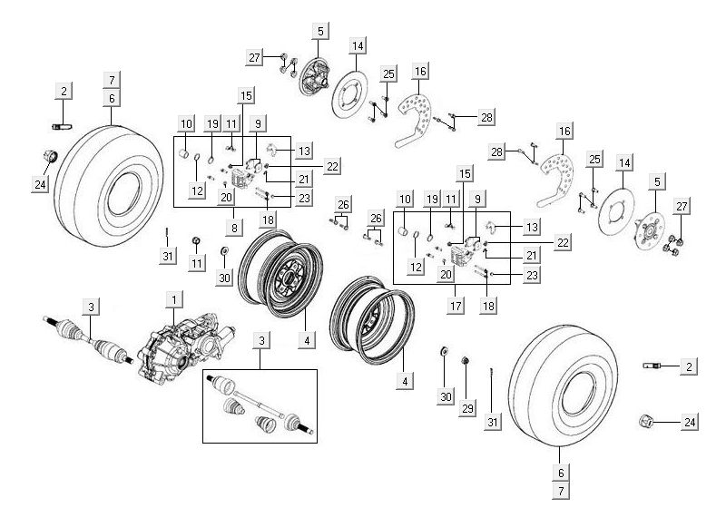 Vorderrad Kymco MXU 500