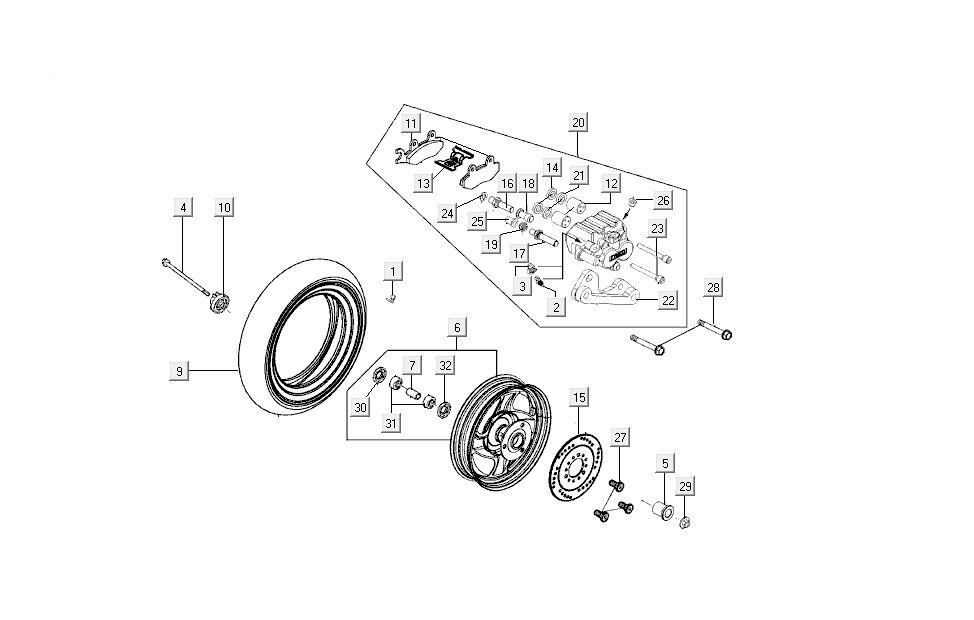 Vorderrad - Bremse Kymco New Sento 4-Takt 50i Gold