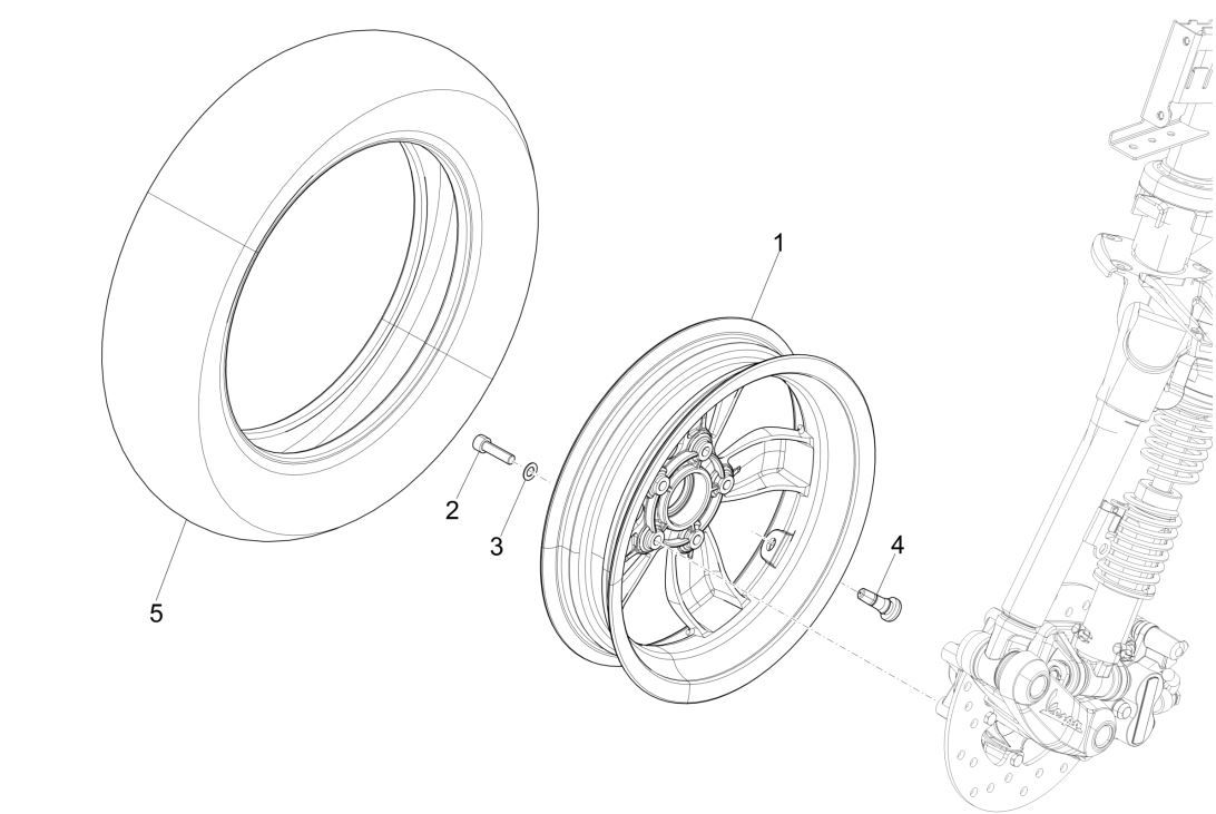 Vorderrad Vespa Primavera 125 4T 3V IE ABS
