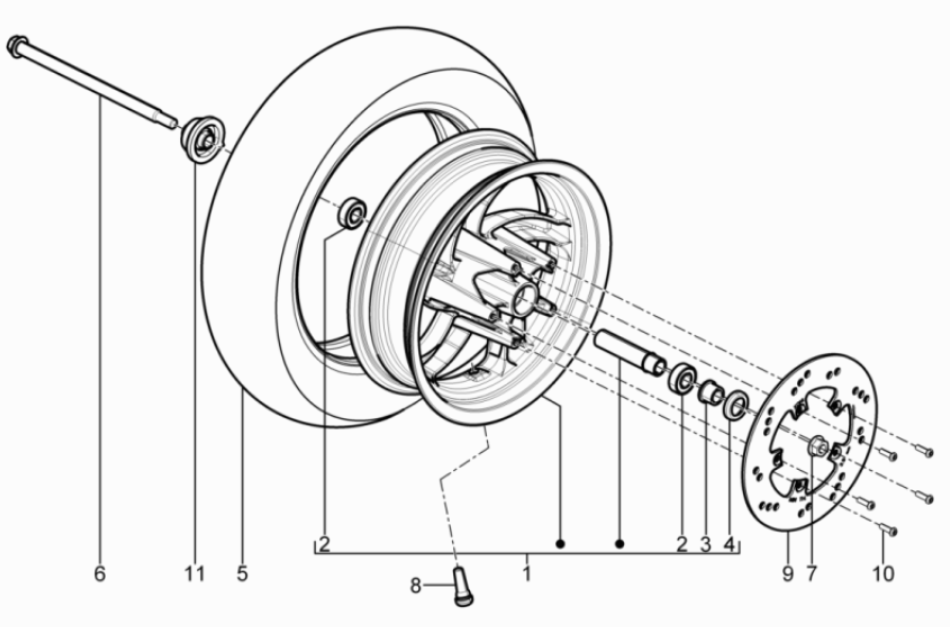 Piaggio Typhoon 50 2-Takt Euro 3 2011 Vorderrad