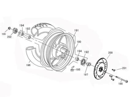 Vorderrad Benzhou ZN50QT-36 Champagner
