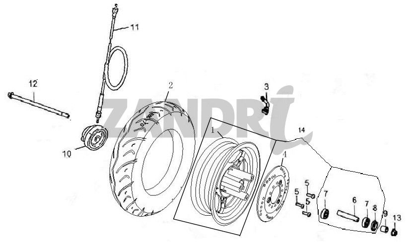 Vorderrad BTC Grande Retro GT1 blau creme metallisch