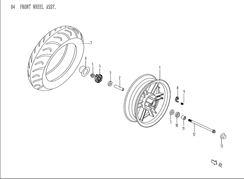 Vorderrad China Venom grün