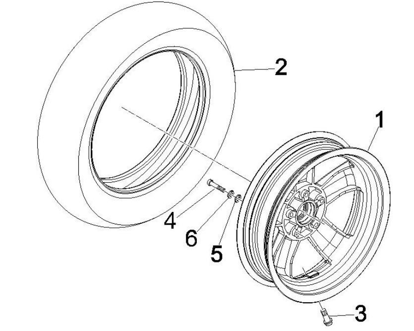 Vorderrad GTS 125 IE