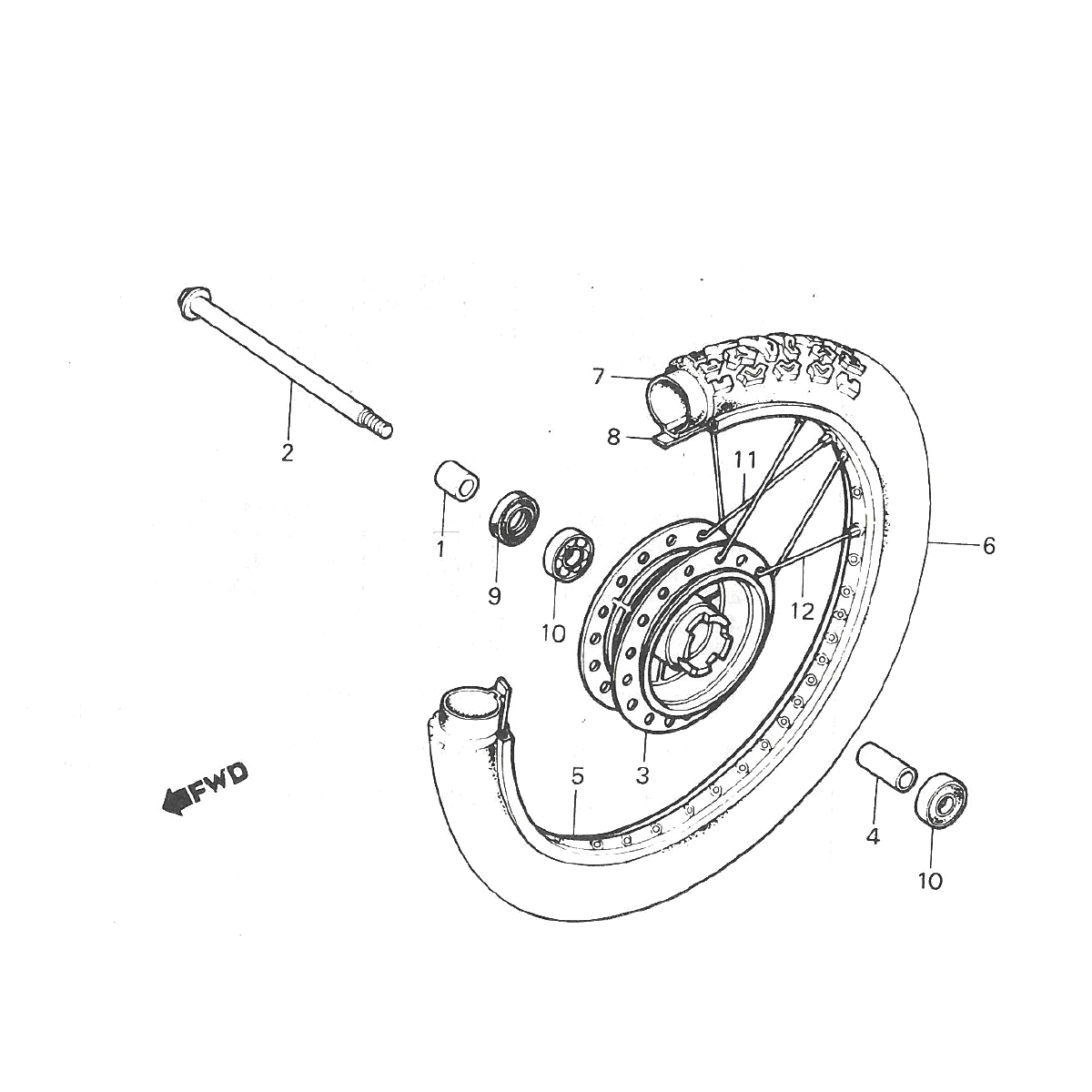 Honda MT50 Vorderrad