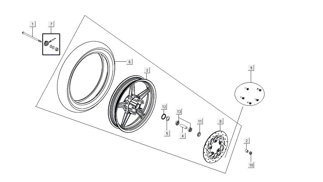 Vorderrad Kymco Agility 16'+ 4-Takt-Einspritzung euro4 mattgrau