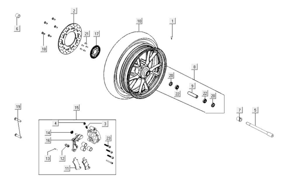 Vorderrad Kymco Gti 300i