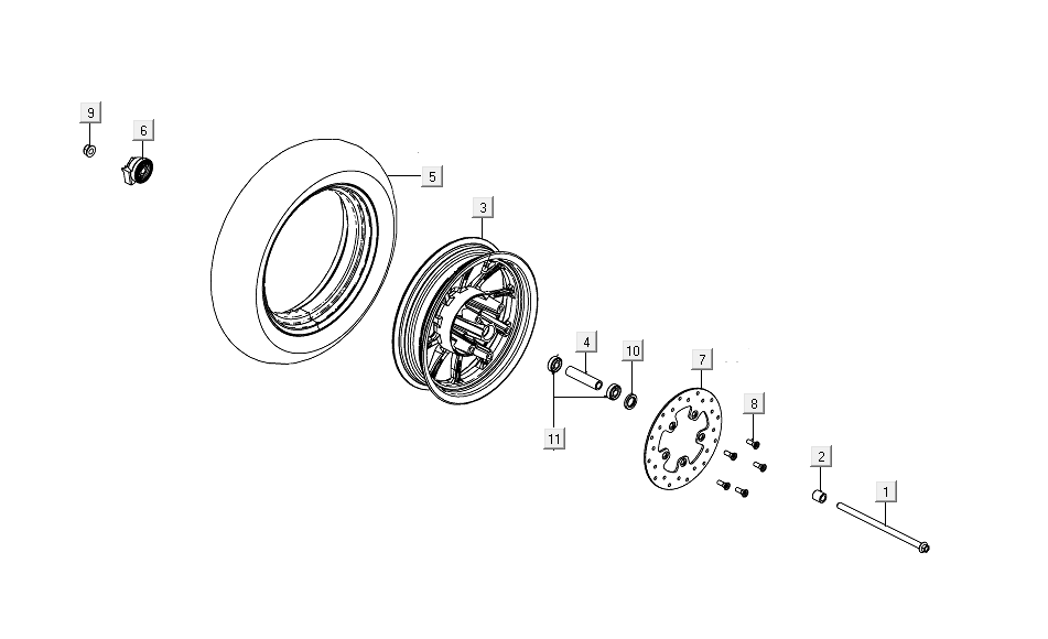 Kymco Like Vorderrad von 2018