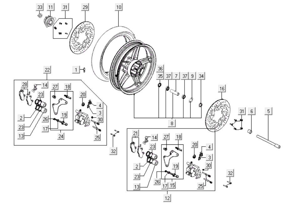 Vorderrad Kymco People S 300i
