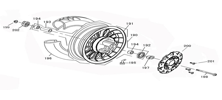 Vorderrad Neco Lola cremegrau