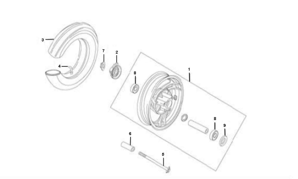 Vorderrad Rover Fun 4-Takt