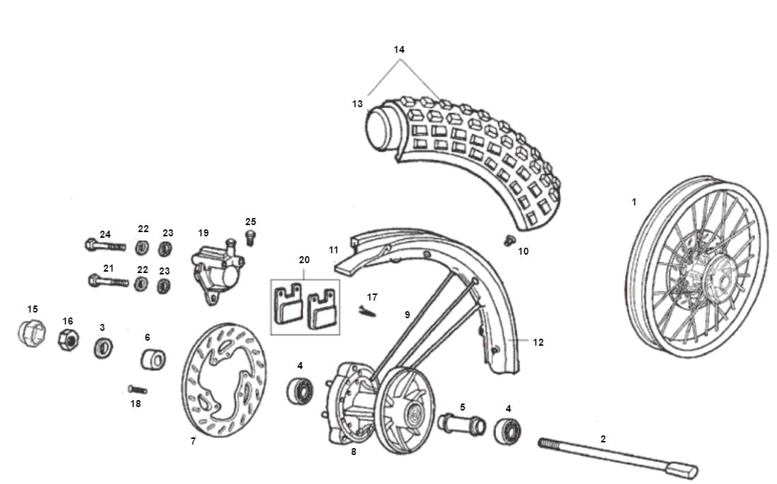 Vorderrad SENDA R X-TREME 2007 E2 3ED