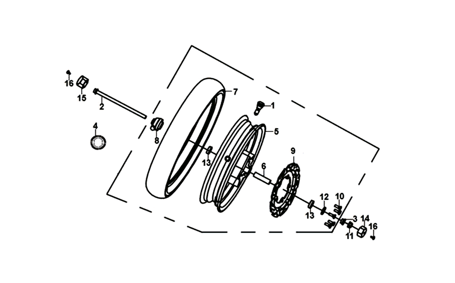 Vorderrad Sym Jet 14