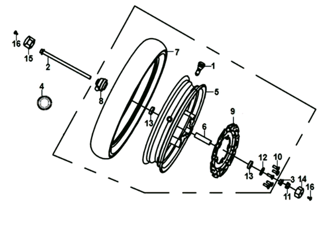 Sym Jet 14 125I E4 Vorderrad