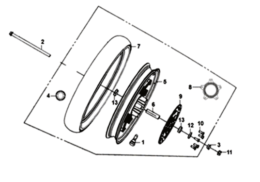 Sym Symphony ST 200I Vorderrad