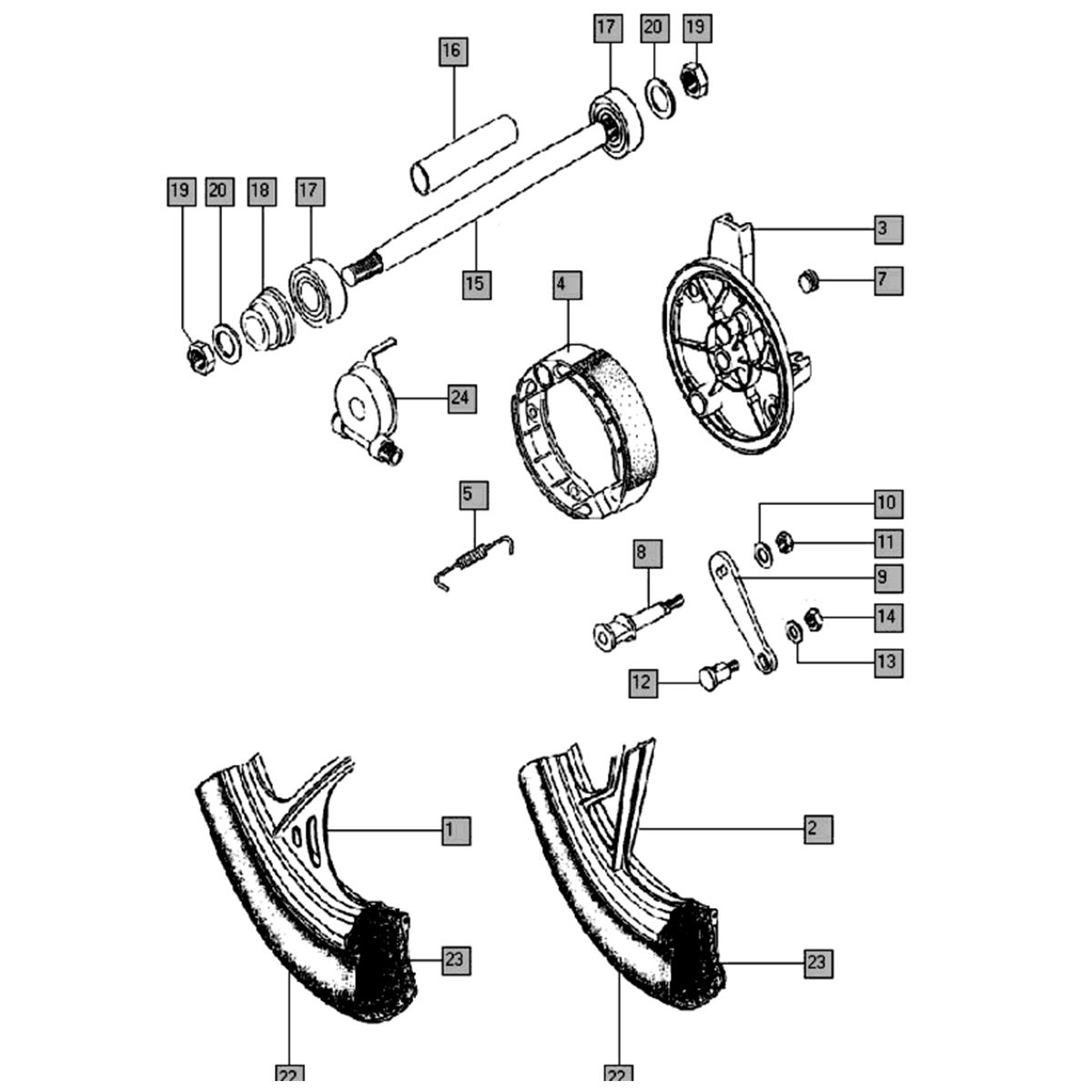 Voorwiel Tomos LUXE EX (L0-L1)
