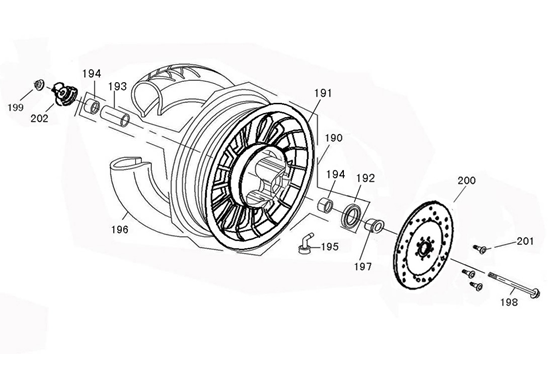 Vorderrad Turbo RL dunkelblau