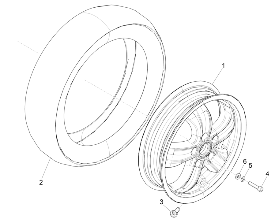 Vespa GTS 125 4T E5 ABS 2021 (EMEA) Vorderrad