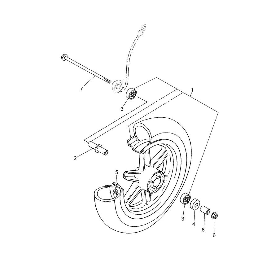 Vorderrad Yamaha Jog-R AC 2-Takt