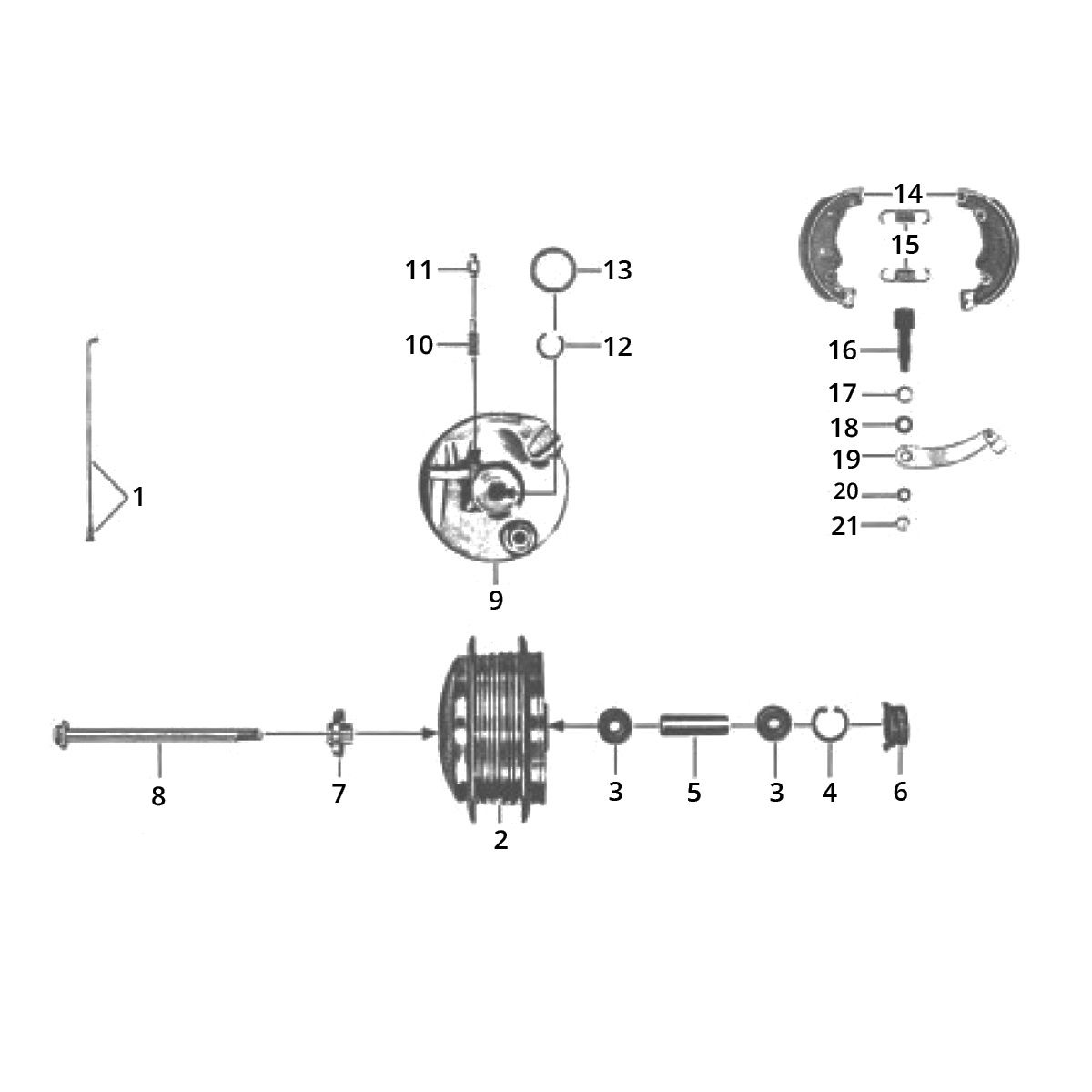 Zundapp GTS 50 517-40L5 Vorderrad
