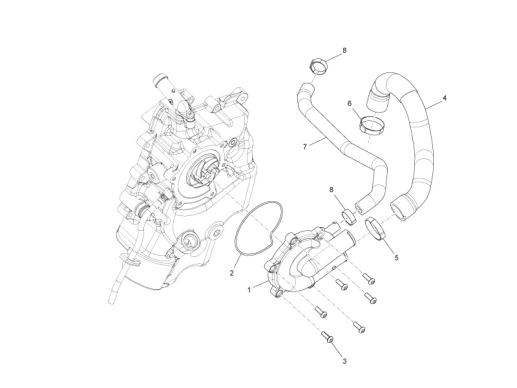 Wasserpumpe MP3 500 LT Sport 2014-2016