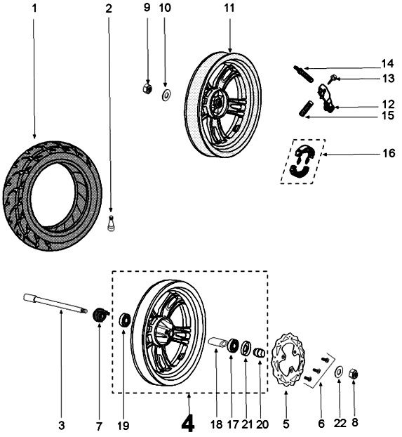 Räder Peugeot Kisbee euro4