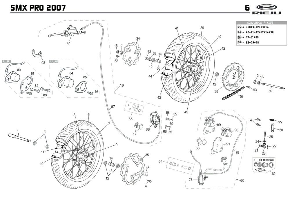 Räder Rieju SMX pro schwarz 2008 2-Takt