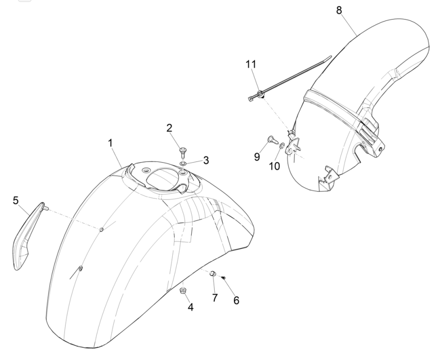 Radraum - Vespa GTS 125 4T E5 ABS 2021 Fender (EMEA)